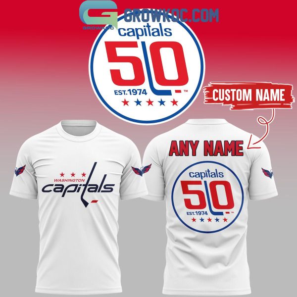 Washington Capitals Hockey Team Celebrating 50 Seasons Since 1974 Hoodie T-Shirt