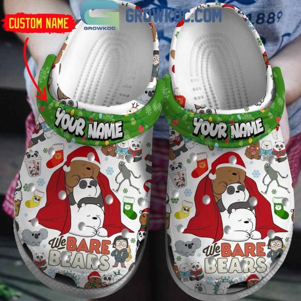 We Bare Bears Family Merry Christmas Personalized Crocs Clogs