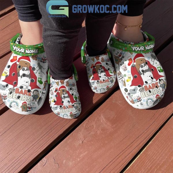 We Bare Bears Family Merry Christmas Personalized Crocs Clogs