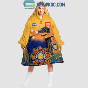 West Coast Eagles 2024 Indigenous Daylight Oodie Hoodie Blanket