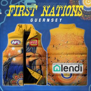 West Coast Eagles 2024 Indigenous Daylight Sleeveless Puffer Jacket