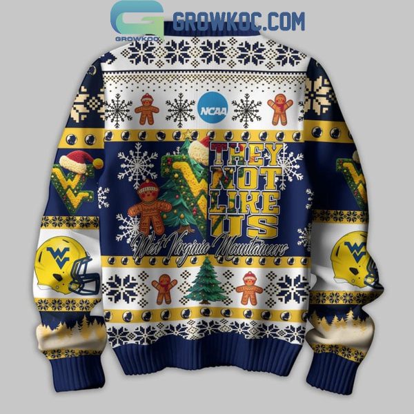 West Virginia Mountaineers Christmas They Not Like Us Mountaineers Ugly Sweater