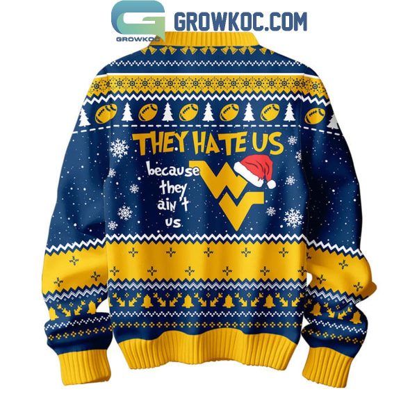 West Virginia Mountaineers Grinch Christmas Merry Mountaineersmas Ugly Sweater