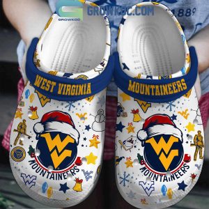 West Virginia Mountaineers Merry Christmas Celebrating Crocs Clogs