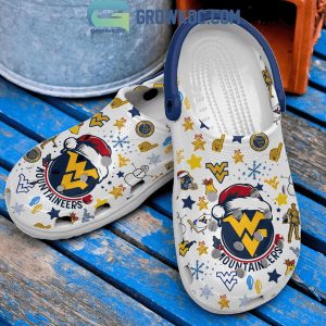 West Virginia Mountaineers Merry Christmas Celebrating Crocs Clogs