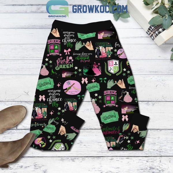 Wicked Changed For Good 2024 Christmas Holidays Fleece Pajamas Set