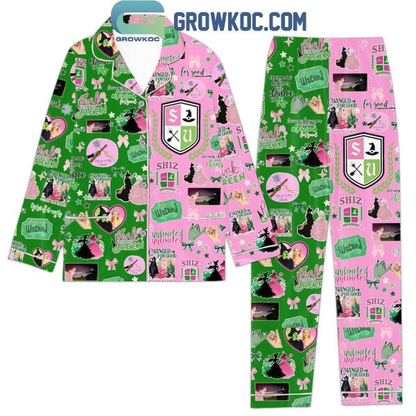 Wicked Changed For Good 2024 Christmas Holidays Polyester Pajamas Set