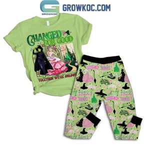 Wicked Changed For Good Together We’re Unlimited Green Fleece Pajamas Set