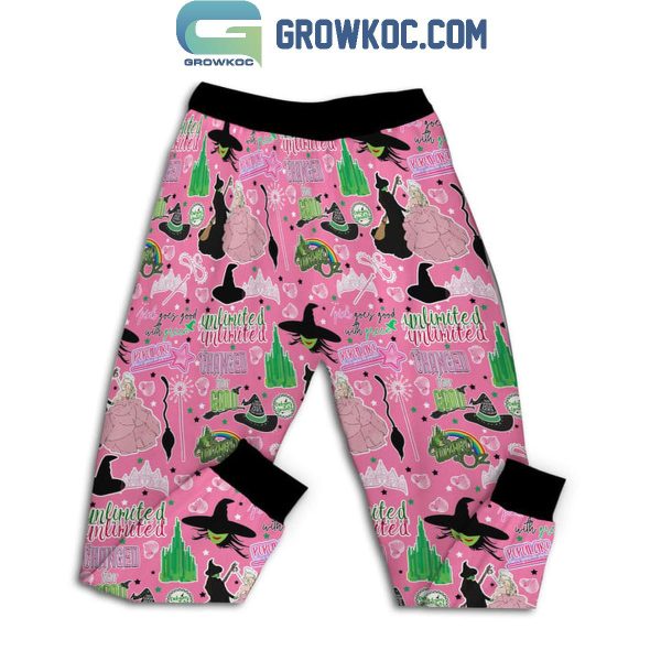 Wicked Changed For Good Together We’re Unlimited Pink Fleece Pajamas Set