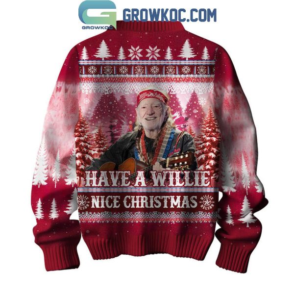 Willie Nelson Have A Willie Nice Christmas Ugly Sweater