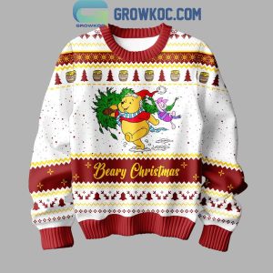 Winnie The Pooh Beary Christmas Happy New Year Ugly Sweater