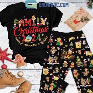 Winnie The Pooh Family Christmas Making Memories Together Fleece Pajamas Set