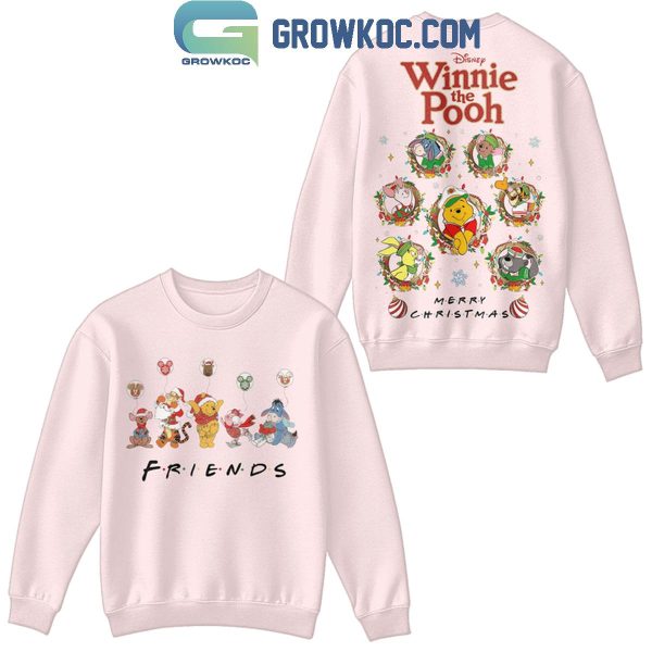 Winnie The Pooh Friends Merry Christmas And Happy New Year 2025 Hoodie T-Shirt