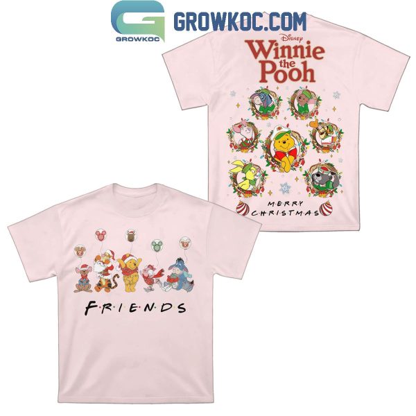 Winnie The Pooh Friends Merry Christmas And Happy New Year 2025 Hoodie T-Shirt