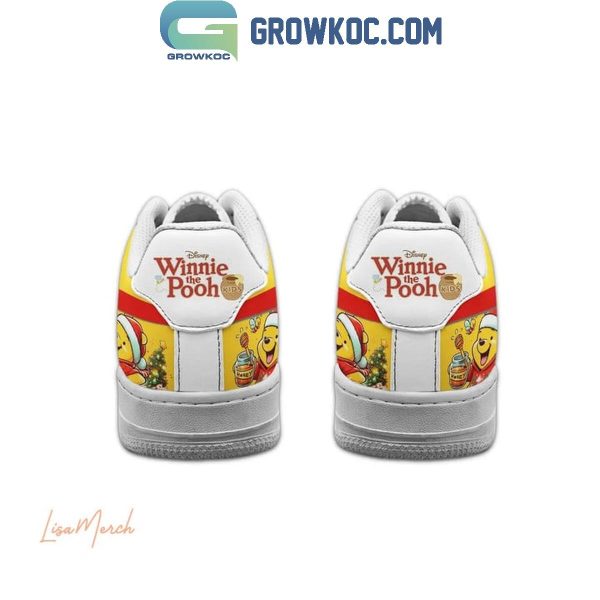 Winnie The Pooh Honey And Snow Merry Christmas Air Force 1 Shoes