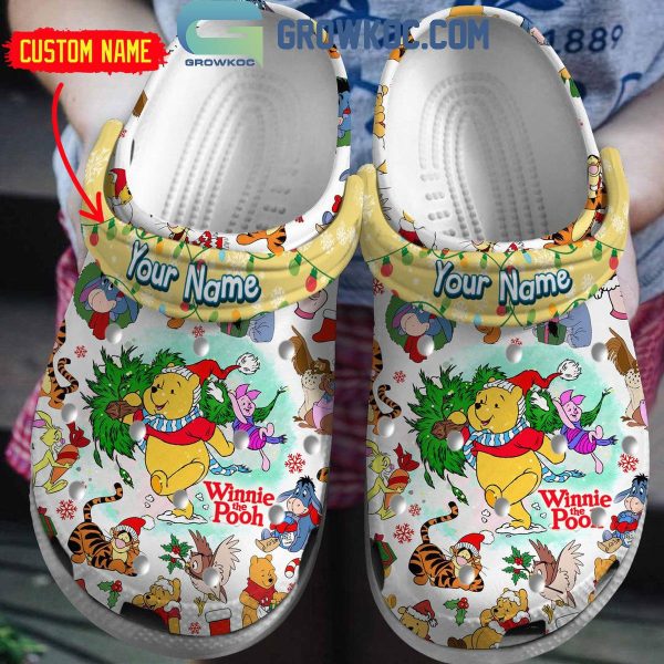 Winnie The Pooh Merry Christmas 2024 With True Friends Personalized Crocs Clogs