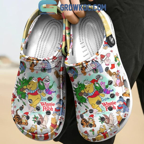 Winnie The Pooh Merry Christmas 2024 With True Friends Personalized Crocs Clogs