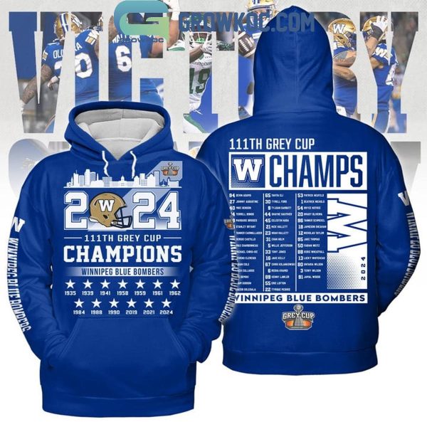 Winnipeg Blue Bombers 111th Grey Cup Champions 2024 Hoodie T-Shirt