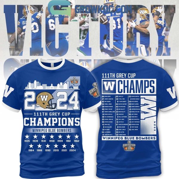 Winnipeg Blue Bombers 111th Grey Cup Champions 2024 Hoodie T-Shirt