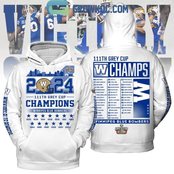 Winnipeg Blue Bombers 111th Grey Cup Champions 2024 Hoodie T-Shirt