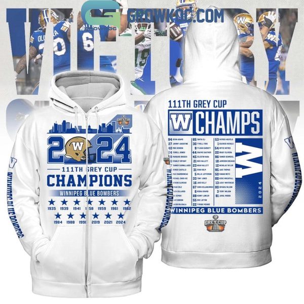 Winnipeg Blue Bombers 111th Grey Cup Champions 2024 Hoodie T-Shirt