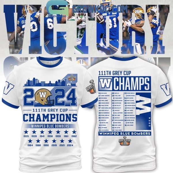 Winnipeg Blue Bombers 111th Grey Cup Champions 2024 Hoodie T-Shirt