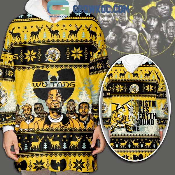 Wu-Tang Clan Christmas Rules Everything Around Me Oodie Hoodie Blanket