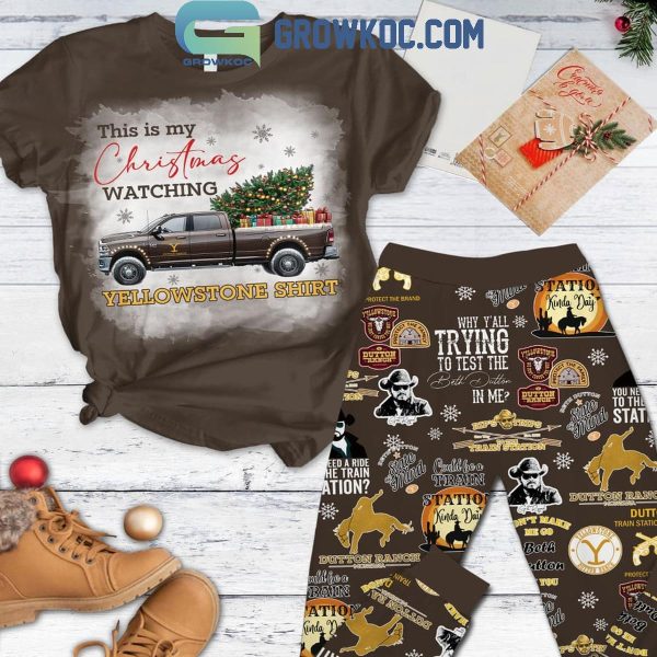 Yellowstone This Is My Christmas Watching Yellowstone 2024 Fleece Pajamas Set