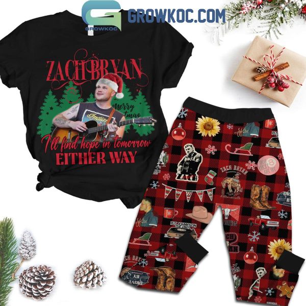 Zach Bryan I’ll Find Hope In Tomorrow Either Way Christmas Fleece Pajamas Set