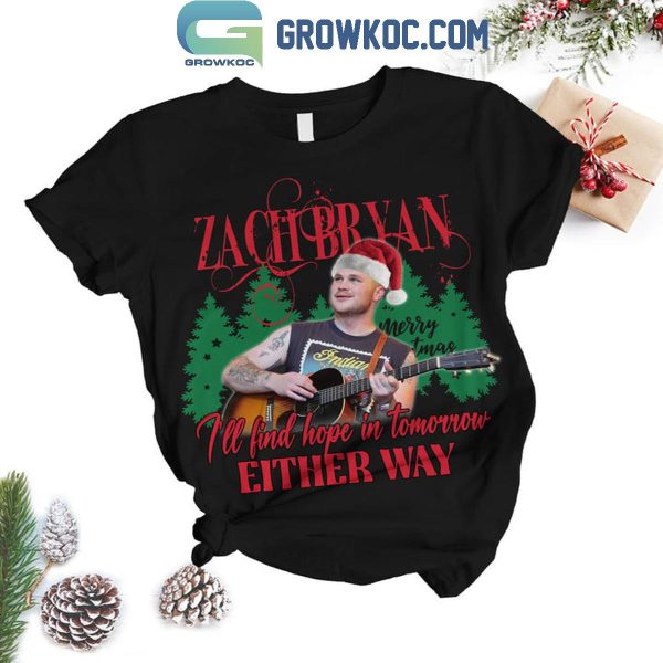 Zach Bryan I’ll Find Hope In Tomorrow Either Way Christmas Fleece Pajamas Set