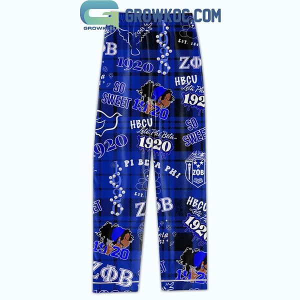 Zeta Phi Beta Christmas Confident Fierce Queen Polyester Pajamas Set