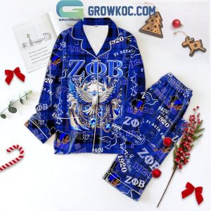 Zeta Phi Beta Confident Dovely Sisterhood Christmas Polyester Pajamas Set