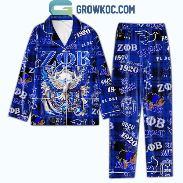 Zeta Phi Beta Confident Dovely Sisterhood Christmas Polyester Pajamas Set