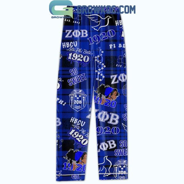 Zeta Phi Beta Confident Dovely Sisterhood Christmas Polyester Pajamas Set