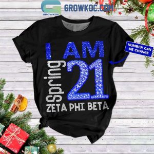 Zeta Phi Beta I Am Spring 21 Christmas Personalized Fleece Pajamas Set