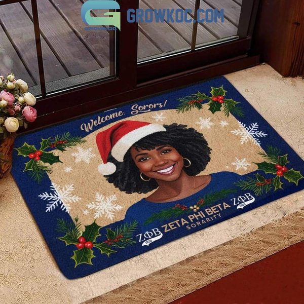 Zeta Phi Beta Season’s Greetings Welcome Sorors Doormat