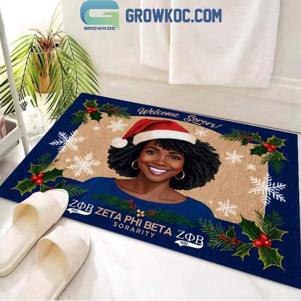 Zeta Phi Beta Season’s Greetings Welcome Sorors Doormat