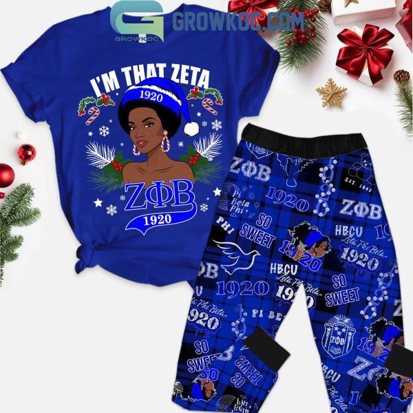 Zeta Phi Beta So Sweet 1920 Christmas Fleece Pajamas Set