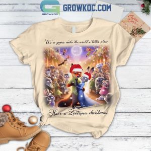 Zootopia We’re Gonna Make The World A Better Place Christmas Fleece Pajamas Set