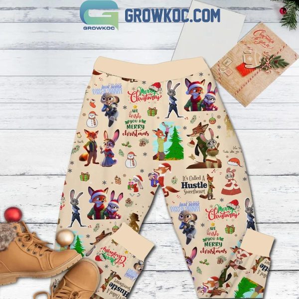 Zootopia We’re Gonna Make The World A Better Place Christmas Fleece Pajamas Set