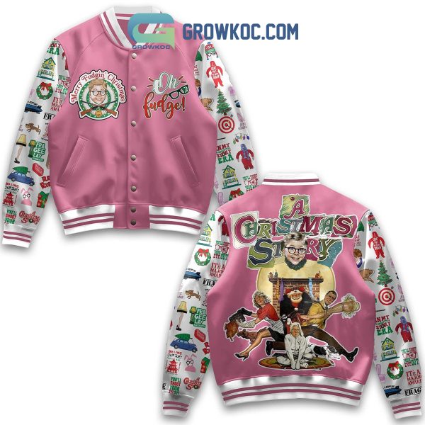 A Christmas Story 2024 Merry Fucking X mas Baseball Jacket