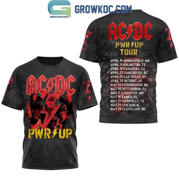 ACDC 2025 The Schedule Of Upcoming PWR UP Tour Hoodie T-Shirt