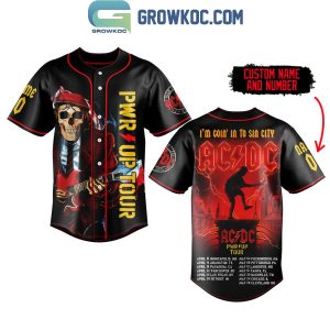 ACDC I’m Going To Sin City PWR UP Tour 2025 Personalized Baseball Jersey