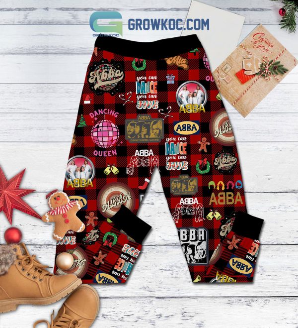 Abba Merry Christmas And Happy New Year 2025 Fleece Pajamas Set