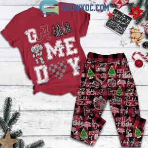 Alabama Crimson Tide Gameday In Christmas Fleece Pajamas Set