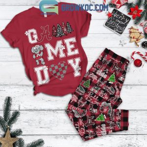 Alabama Crimson Tide Gameday In Christmas Fleece Pajamas Set