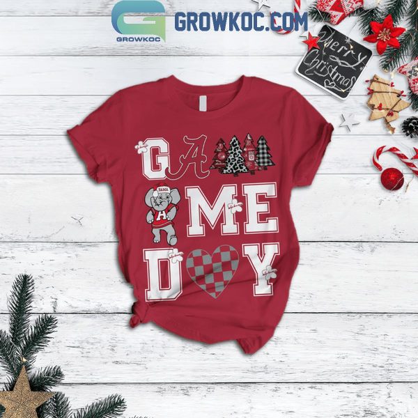 Alabama Crimson Tide Gameday In Christmas Fleece Pajamas Set