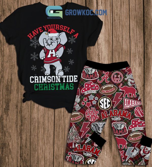 Alabama Crimson Tide Have Yourself An Alabama Christmas 2024 Fleece Pajamas Set