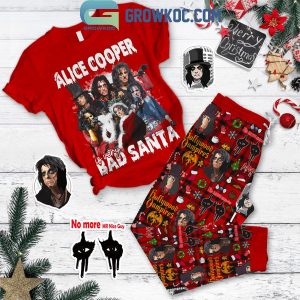 Alice Cooper Is Very Bad Santa Fleece Pajamas Set