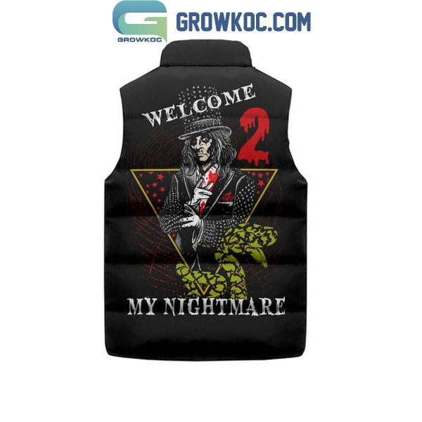 Alice Cooper Welcome To 2 My Nightmare Sleeveless Puffer Jacket